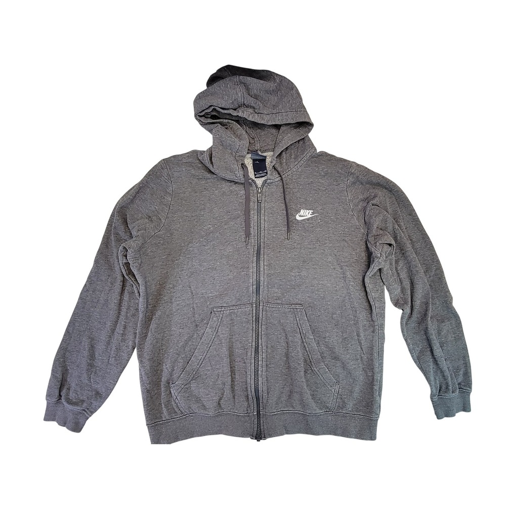 Nike Gray Full‎ Zip Hoodie Sweatshirt Men's Size XL